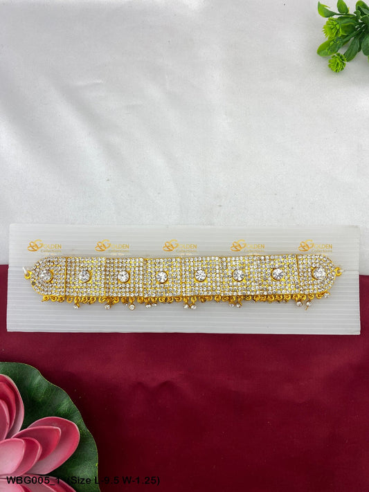 Deity Vaddanam Waist Belt with Stone Work WBG-005 Waist Belts deity alankaram image 9