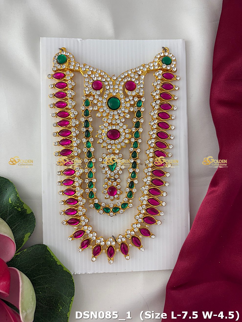 Goddess Chest Necklace DSN085 for Venkateshwara and goddess idol chest alankaram image 1
