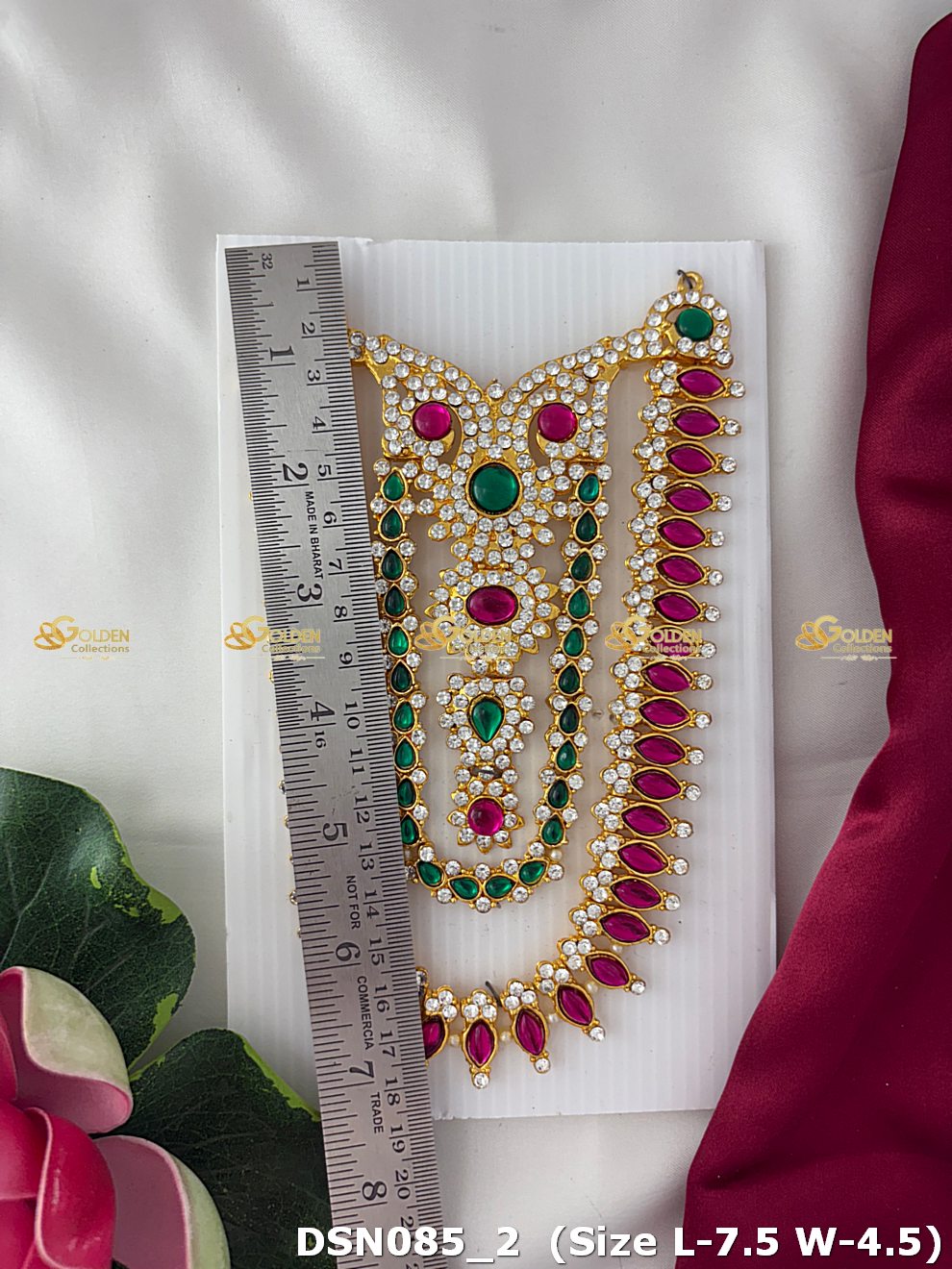Goddess Chest Necklace DSN085 for Venkateshwara and goddess idol chest alankaram image 3