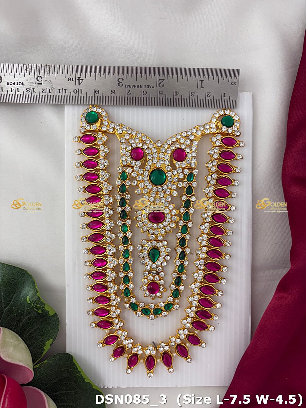 Goddess Chest Necklace DSN085 for Venkateshwara and goddess idol chest alankaram image 2