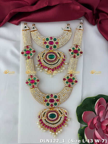 Goddess Lakshmi Divine Jewellery Set Dln 122_1