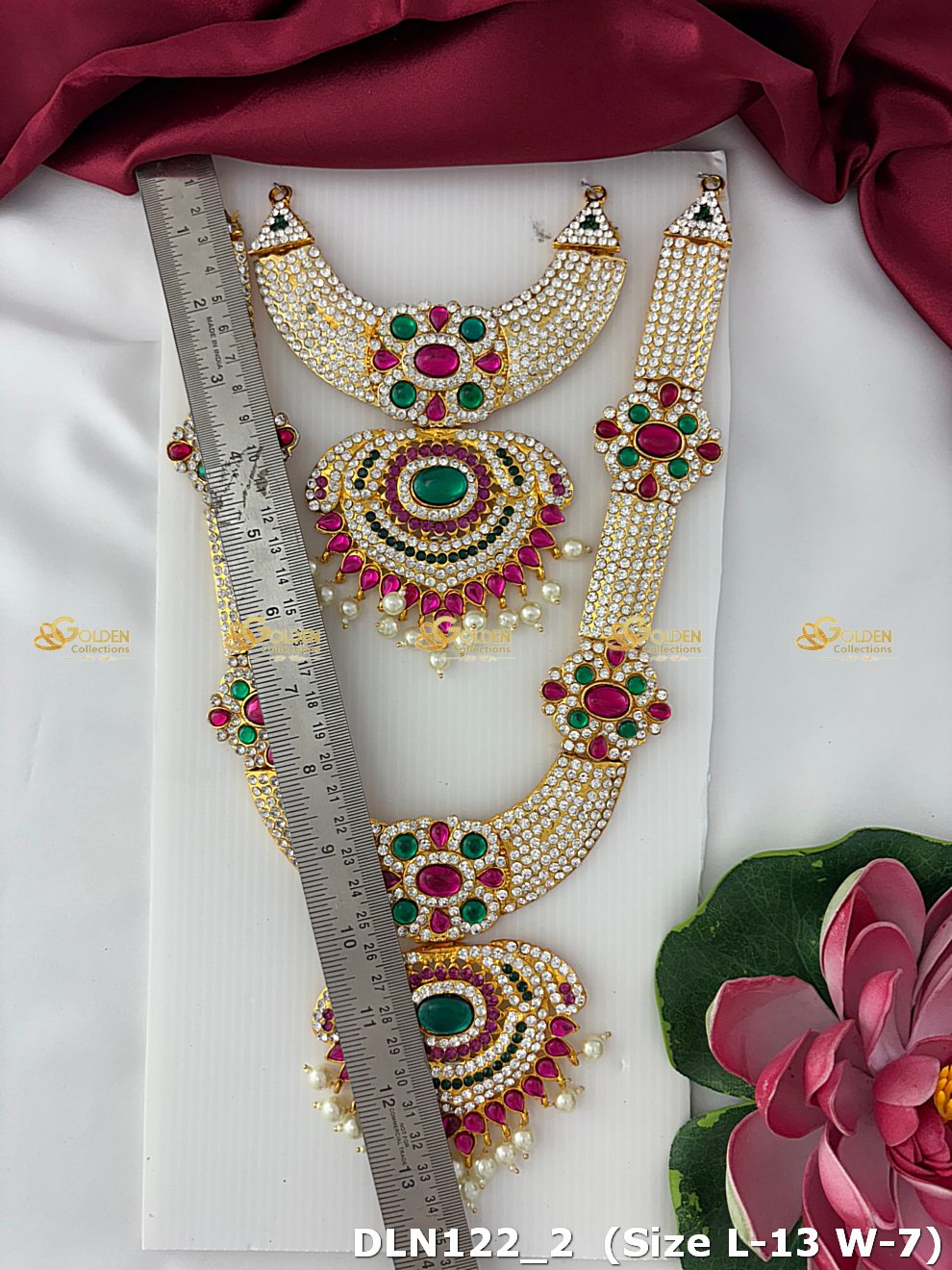 Goddess Lakshmi Divine Jewellery Set Dln 122_3