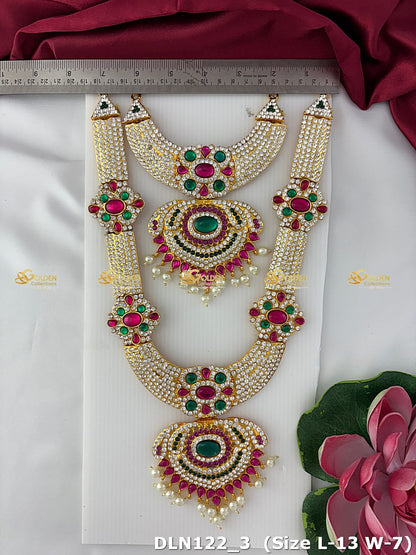 Goddess Lakshmi Divine Jewellery Set Dln 122_2