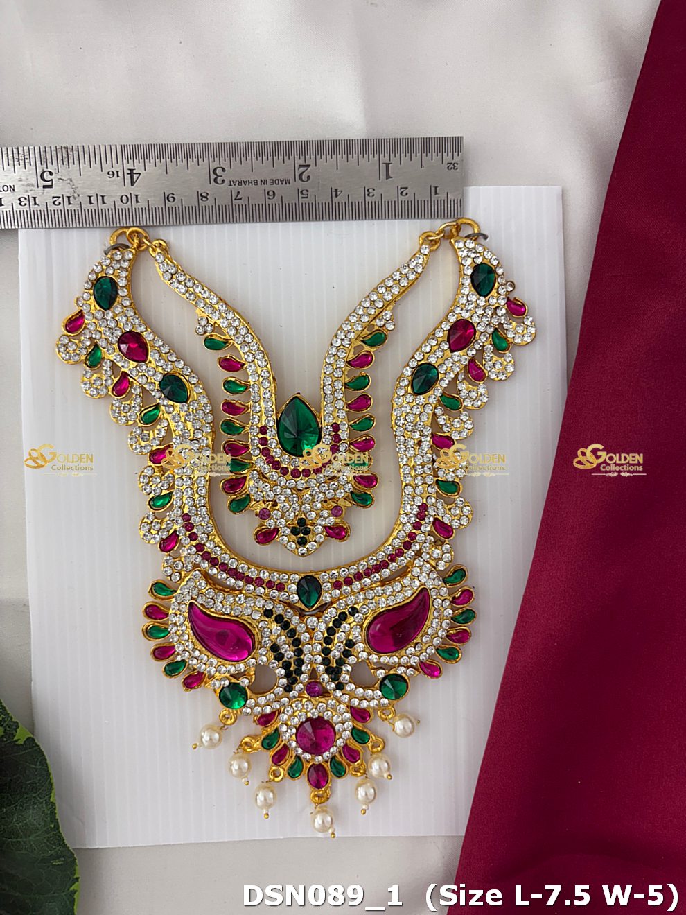 Lakshmi / Amman Chest Necklace DSN089 for Venkateshwara and goddess idol chest alankaram image 2