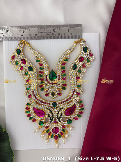 Lakshmi / Amman Chest Necklace DSN089 for Venkateshwara and goddess idol chest alankaram image 2
