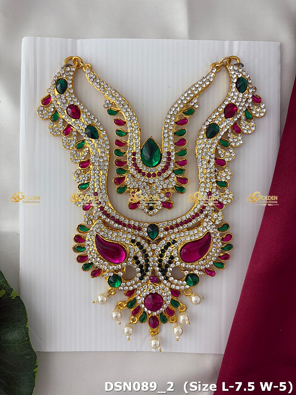 Lakshmi / Amman Chest Necklace DSN089 for Venkateshwara and goddess idol chest alankaram image 1