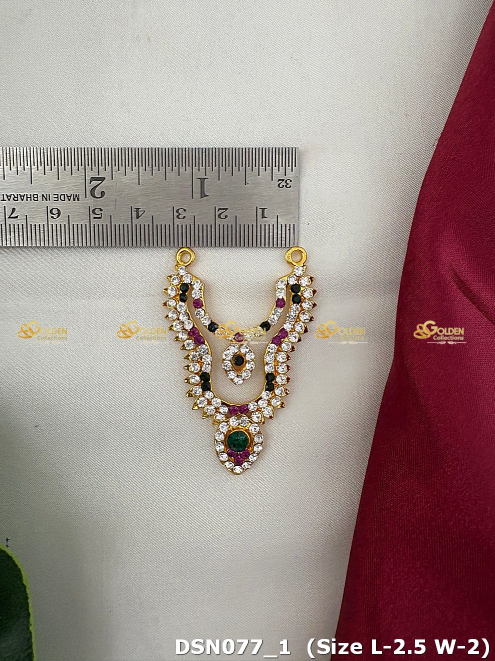 goddess lakshmi elegant short necklace dsn 077_2