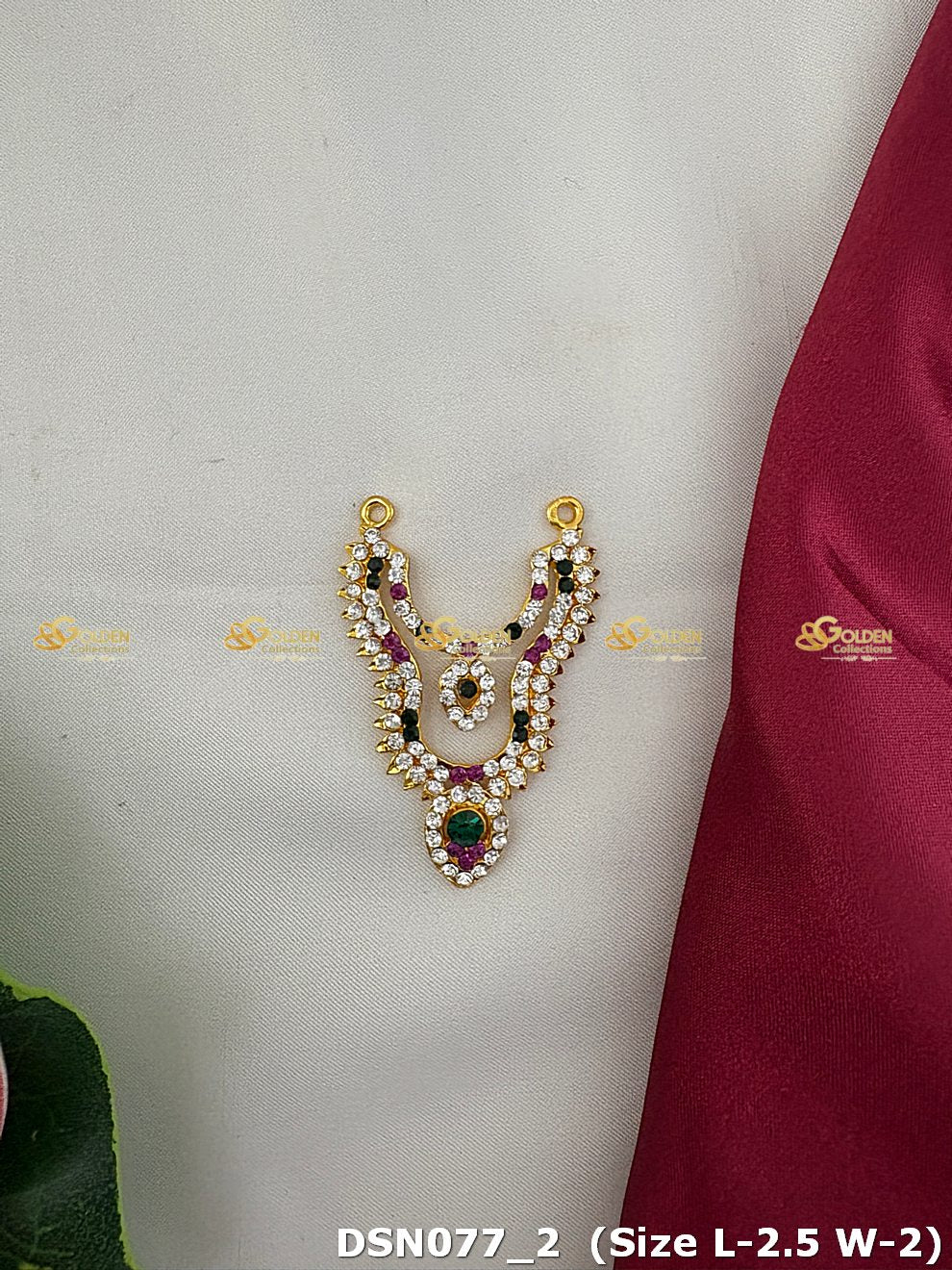 goddess lakshmi elegant short necklace dsn 077_1