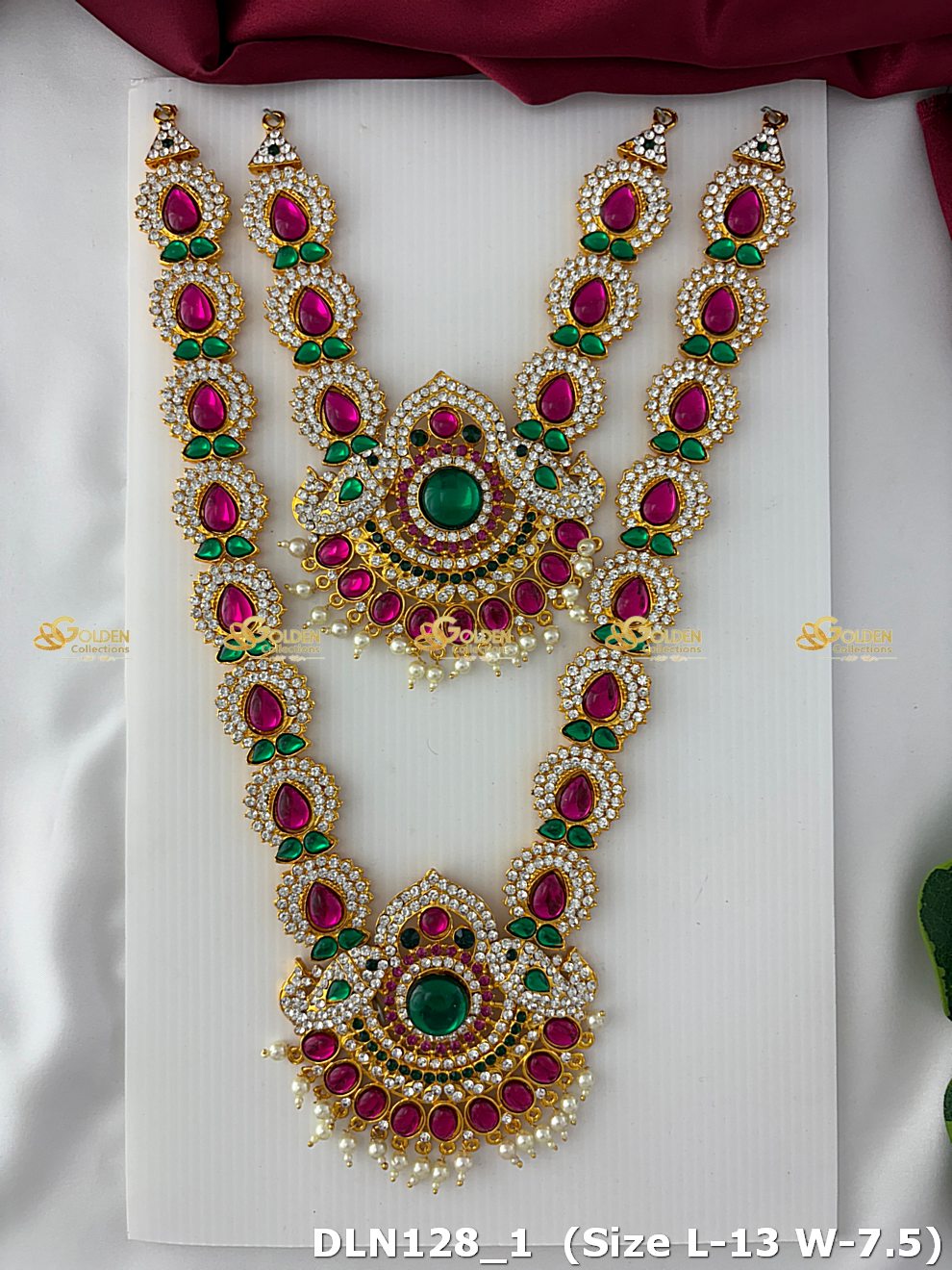 Goddess Lakshmi Ornate Long Necklace Dln 128_1