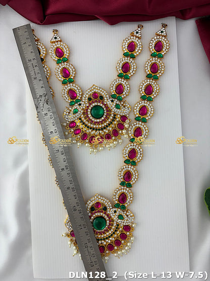 Goddess Lakshmi Ornate Long Necklace Dln 128_2