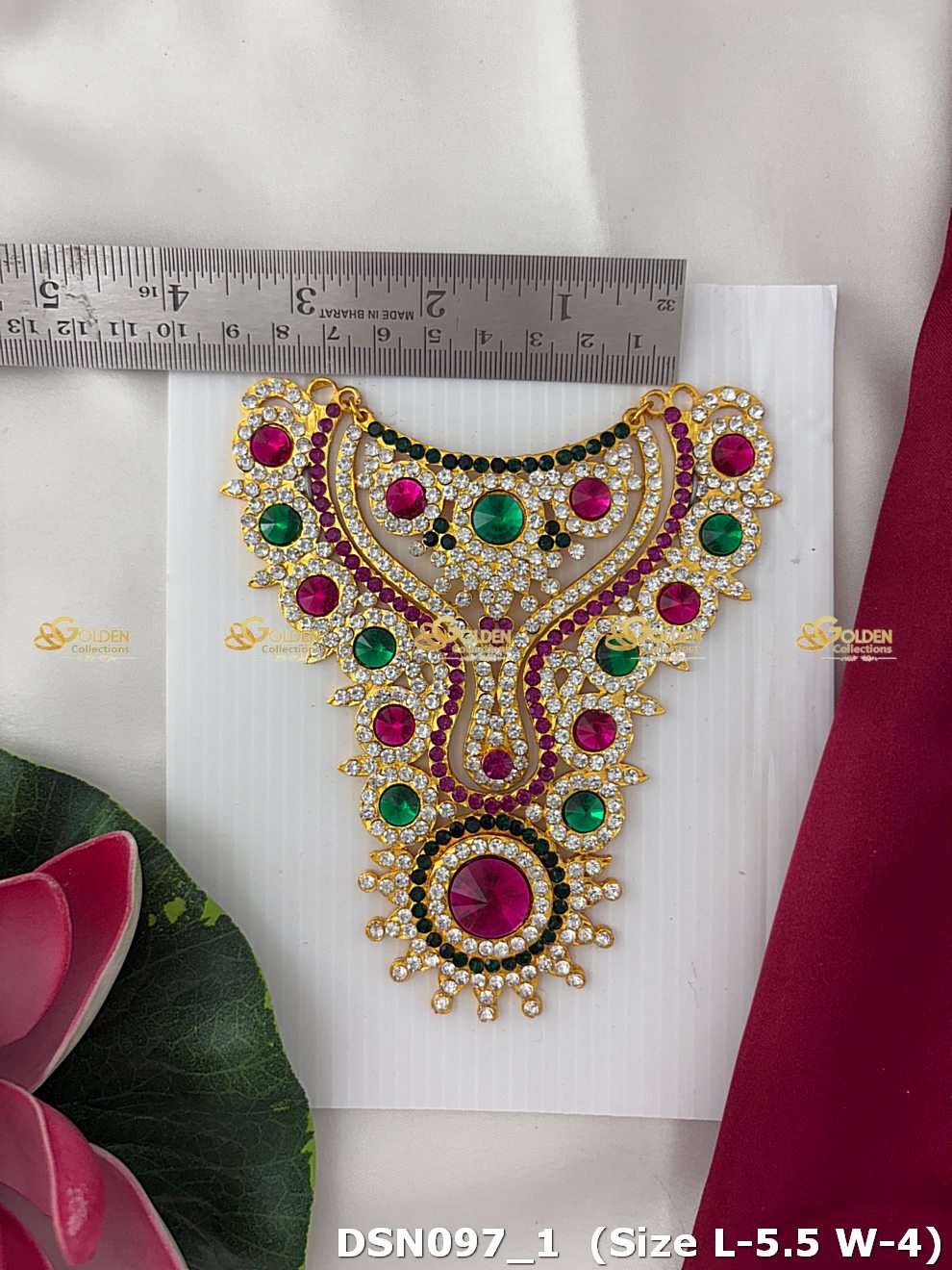 goddess lakshmi short necklace for pujas dsn 097_2