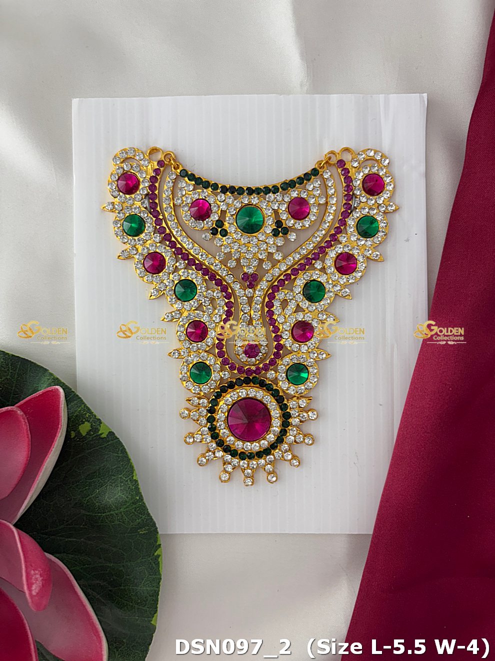 goddess lakshmi short necklace for pujas dsn 097_1