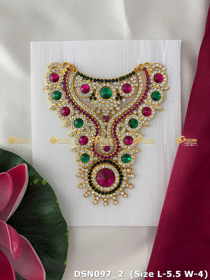 goddess lakshmi short necklace for pujas dsn 097_1