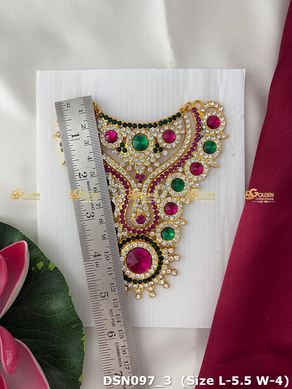 goddess lakshmi short necklace for pujas dsn 097_3