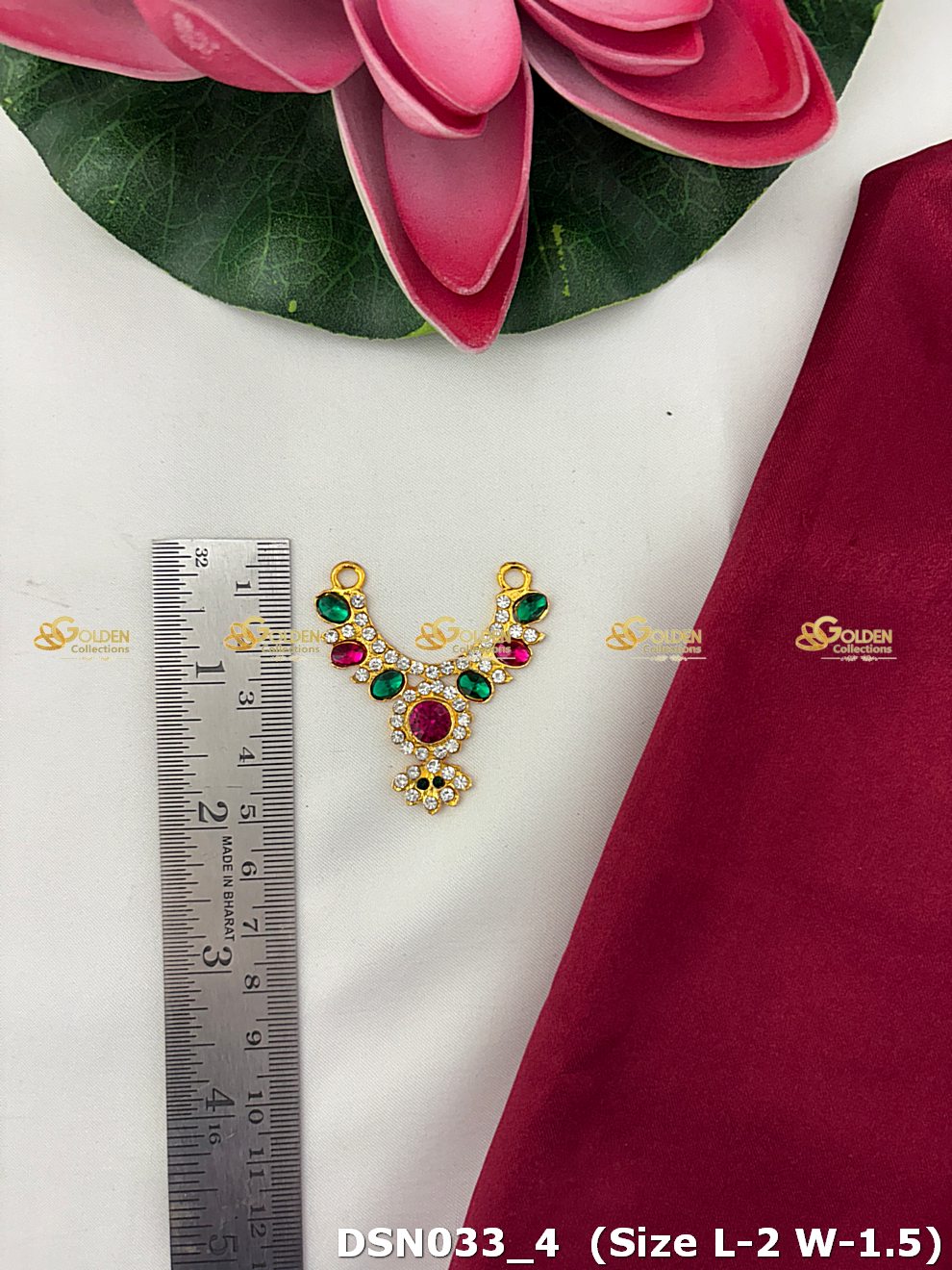 goddess lakshmi short necklace goldencollections dsn 033_3