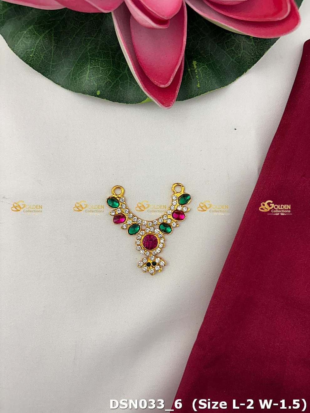 goddess lakshmi short necklace goldencollections dsn 033_1