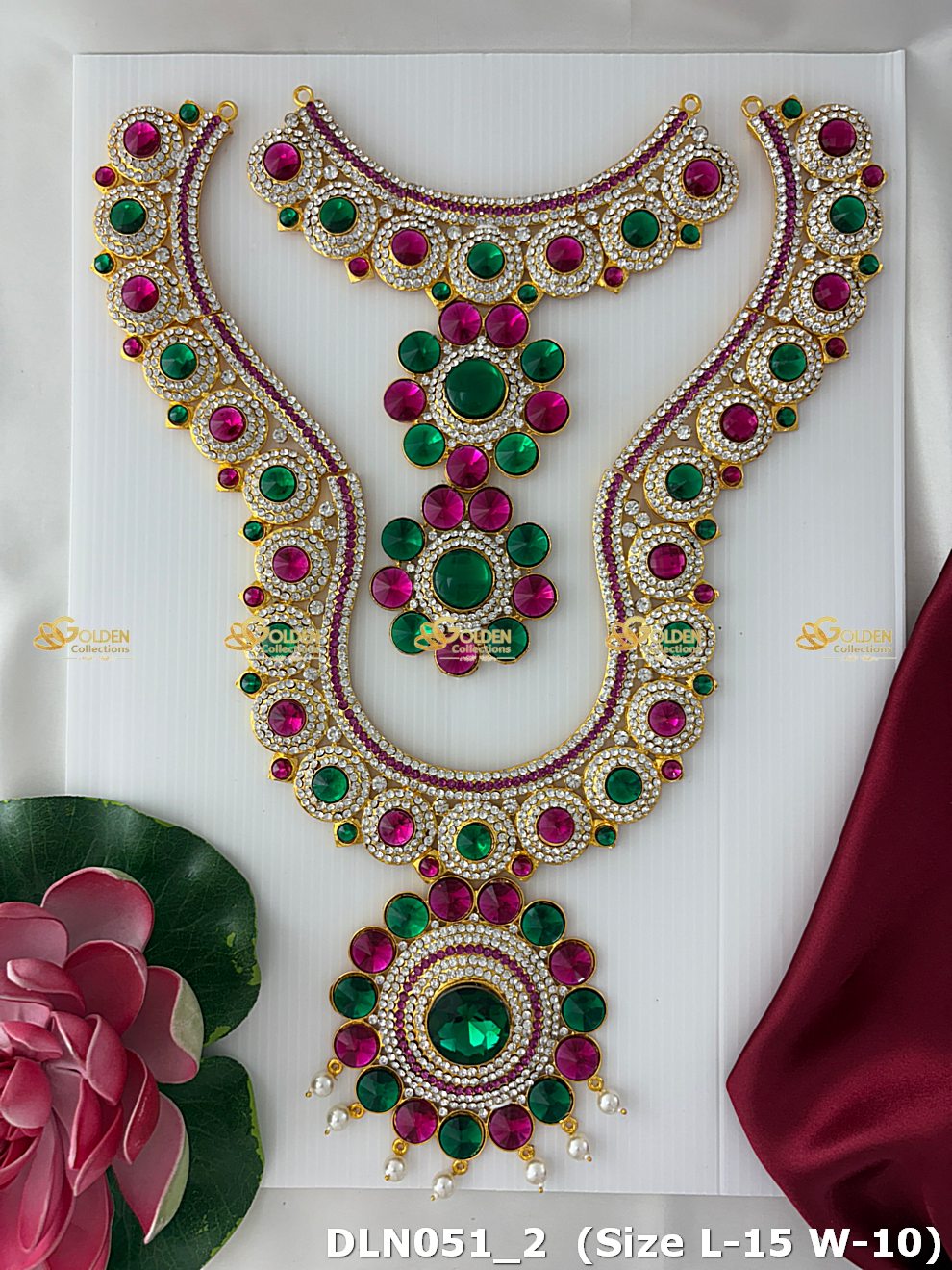 Goddess Lakshmi Temple Necklace Goldencollections Dln 051_1