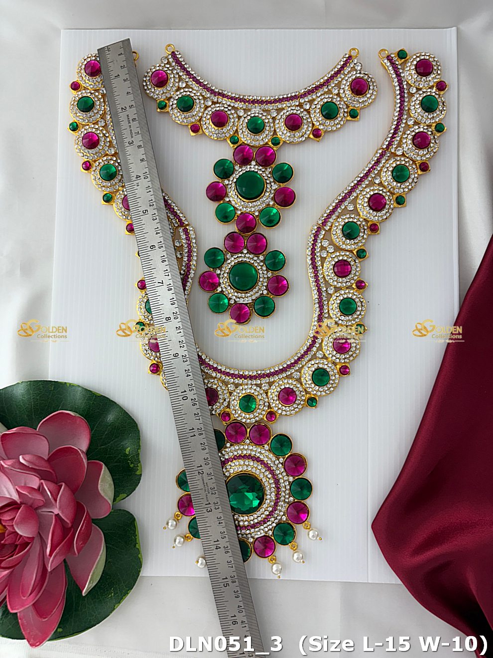 Goddess Lakshmi Temple Necklace Goldencollections Dln 051_2