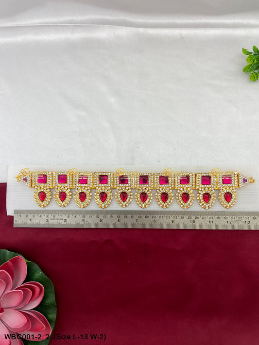 Deity Vaddanam Waist Belt with Stone Work WBG-001 Waist Belts deity alankaram image 8