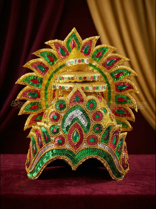 Bharatanatyam Kundan Drama Crown BDC-039 for Bharatanatyam and Kuchipudi dance