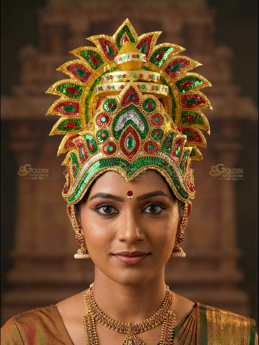 Kundan Bharatanatyam Drama Crown BDC39 drama dance crown image 2