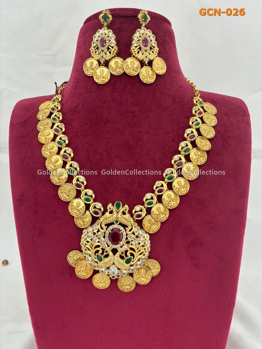 Gold Plated Coin Necklace : One Gram Gold Necklace GoldenCollections 