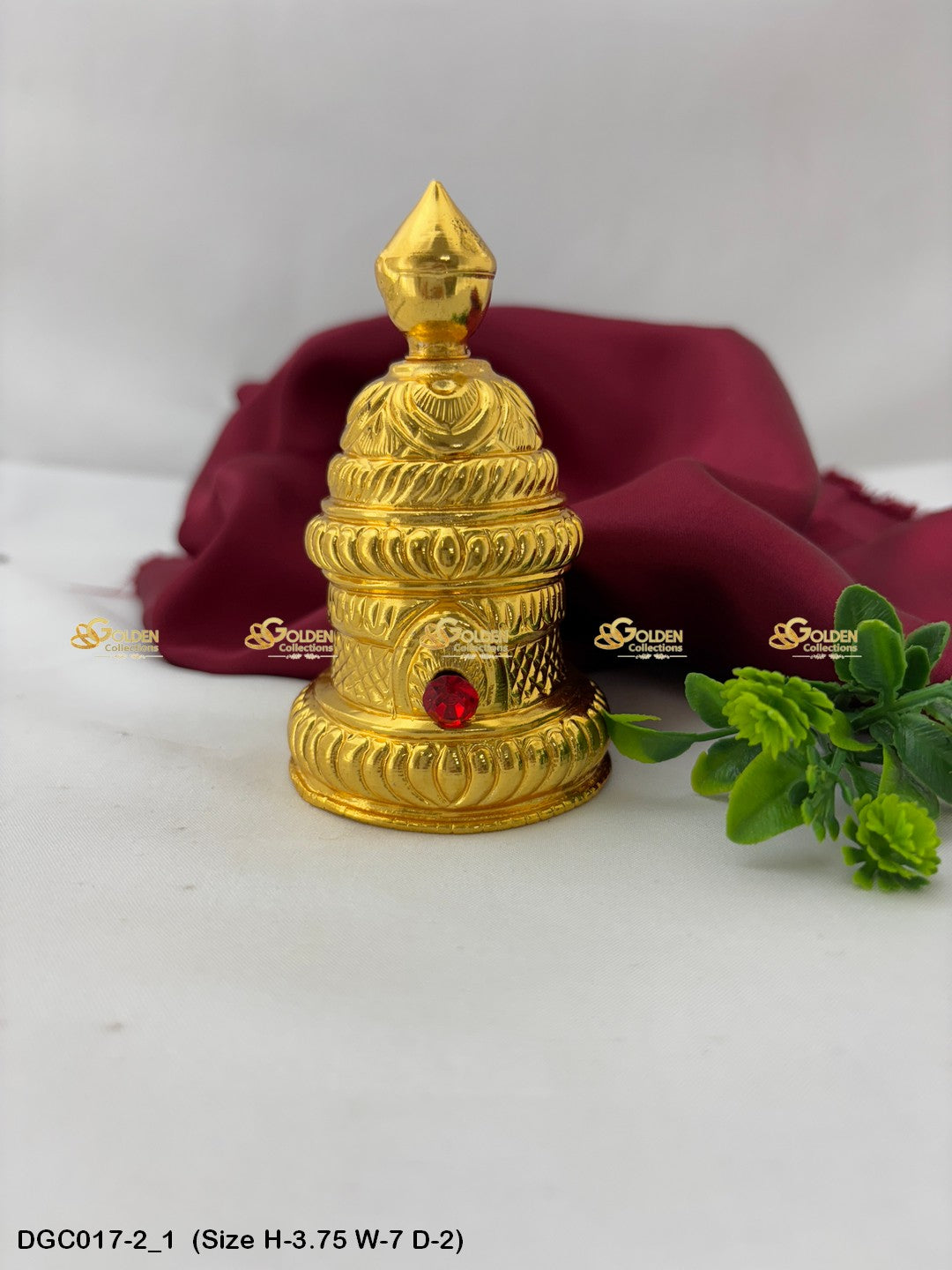 Deity Round Gold Plated Crown DGC017 deity crown image 9