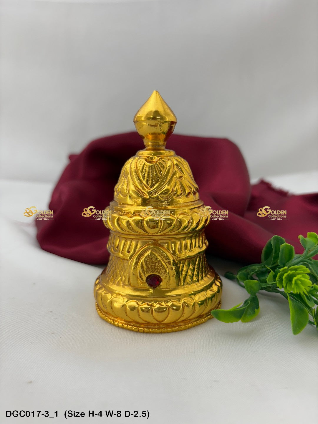 Deity Round Gold Plated Crown DGC017 deity crown image 13