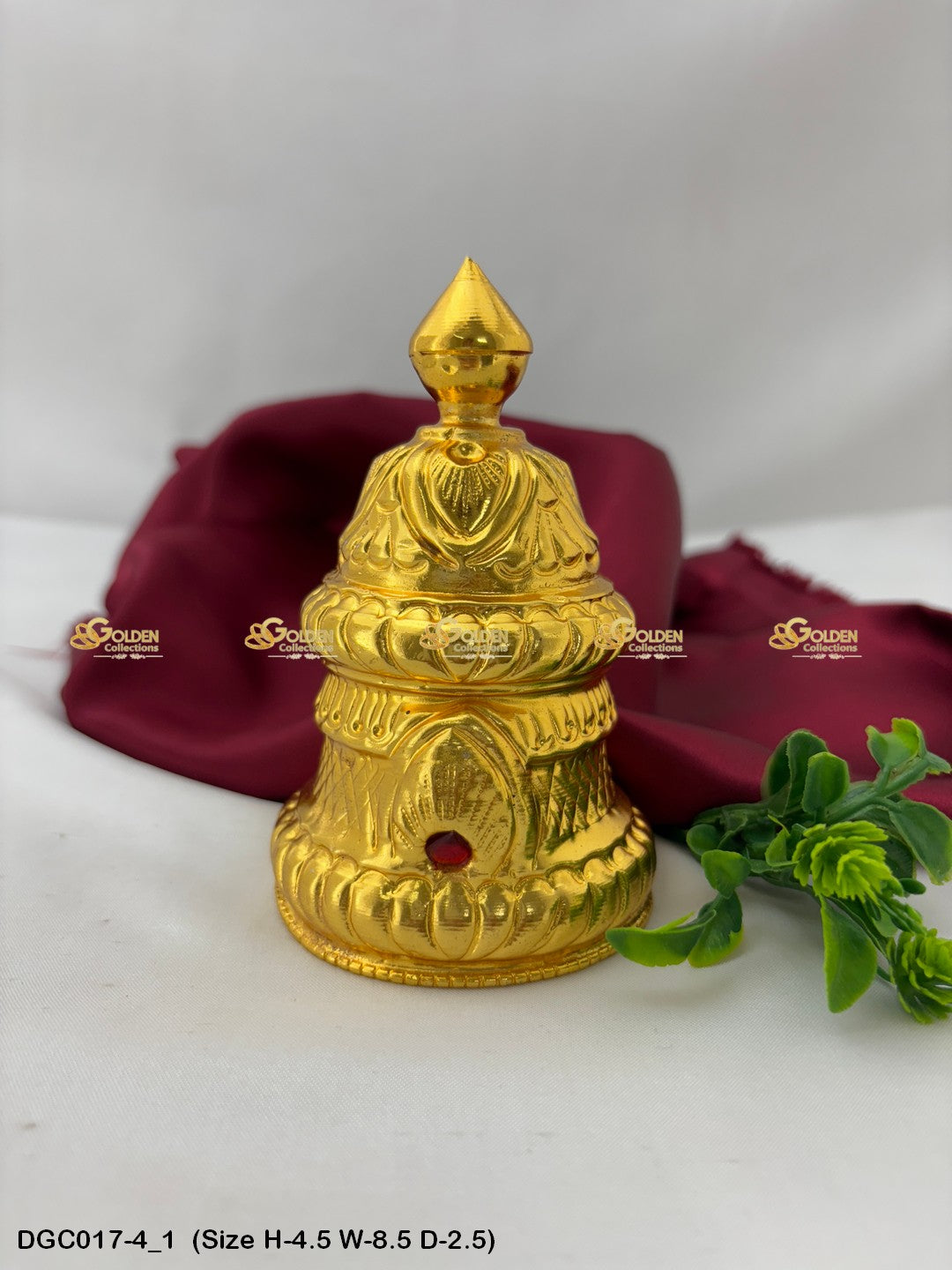 Deity Round Gold Plated Crown DGC017 deity crown image 17