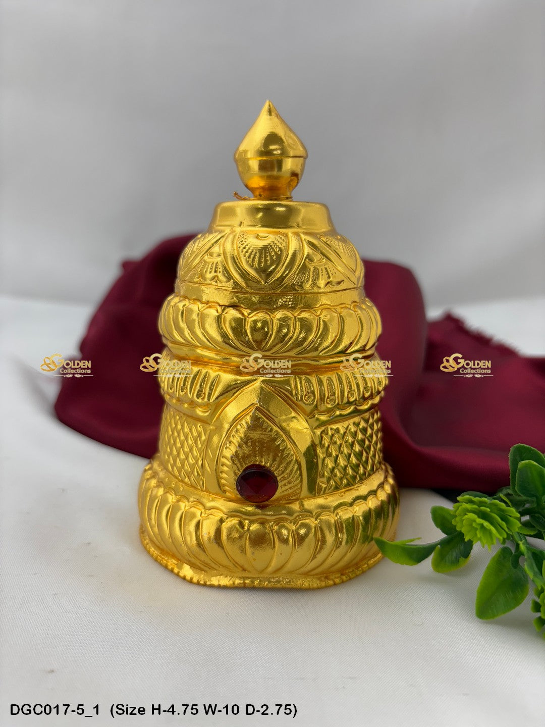 Deity Round Gold Plated Crown DGC017 deity crown image 21