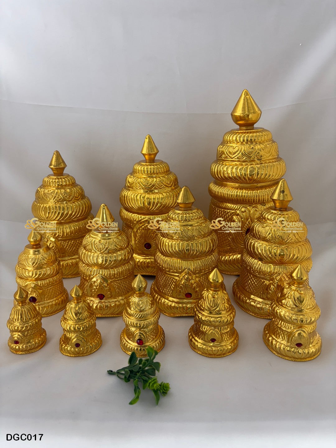 Deity Round Gold Plated Crown DGC017 deity crown image 1