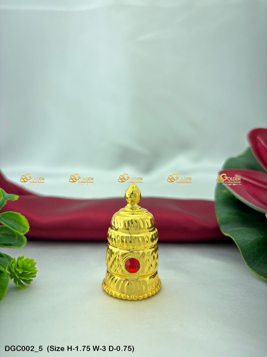 Deity Round Gold Plated Crown DGC002 deity crown image 5