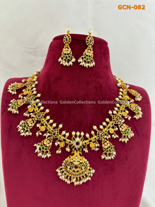 Gold Plated Necklace And Earring Set : Goldencollections GoldenCollections 