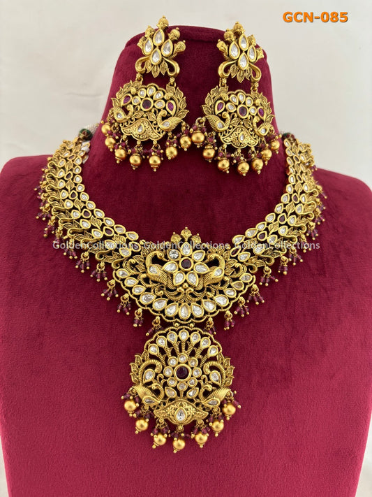 Gold Plated Plated Necklace : Big Costume Necklaces GoldenCollections 