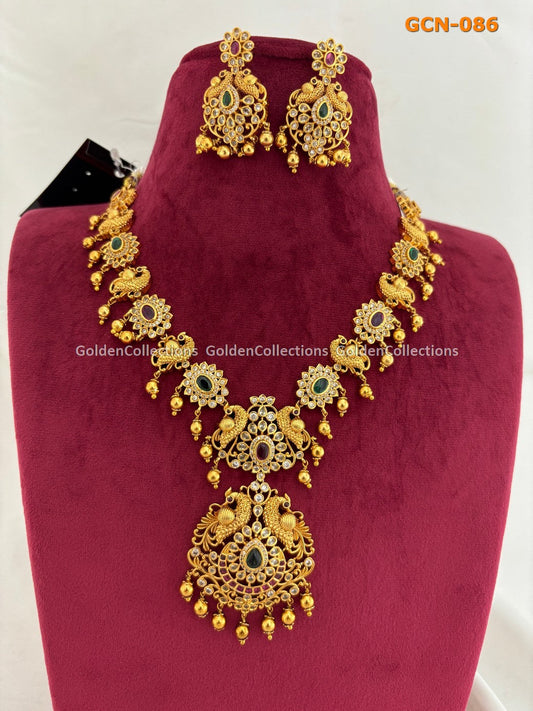 Gold Plated Plated Necklace Set : Big Fashion Necklace GoldenCollections 