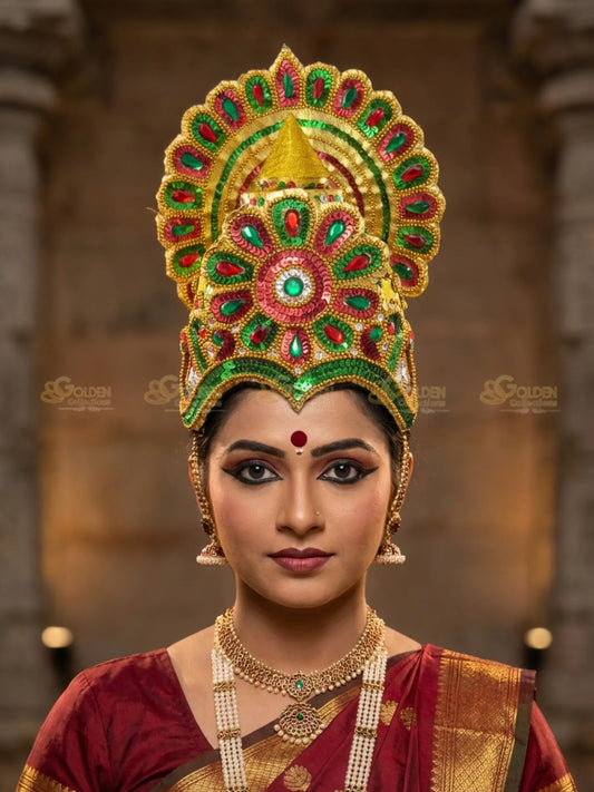 Peacock Bharatanatyam Drama Crown BDC8 drama dance crown image 2