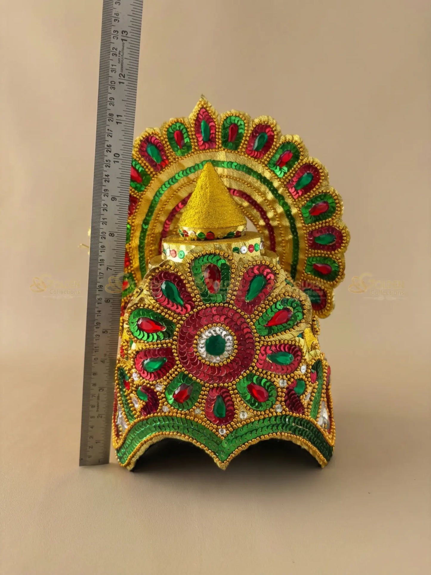 Peacock Bharatanatyam Drama Crown BDC8 drama dance crown image 3