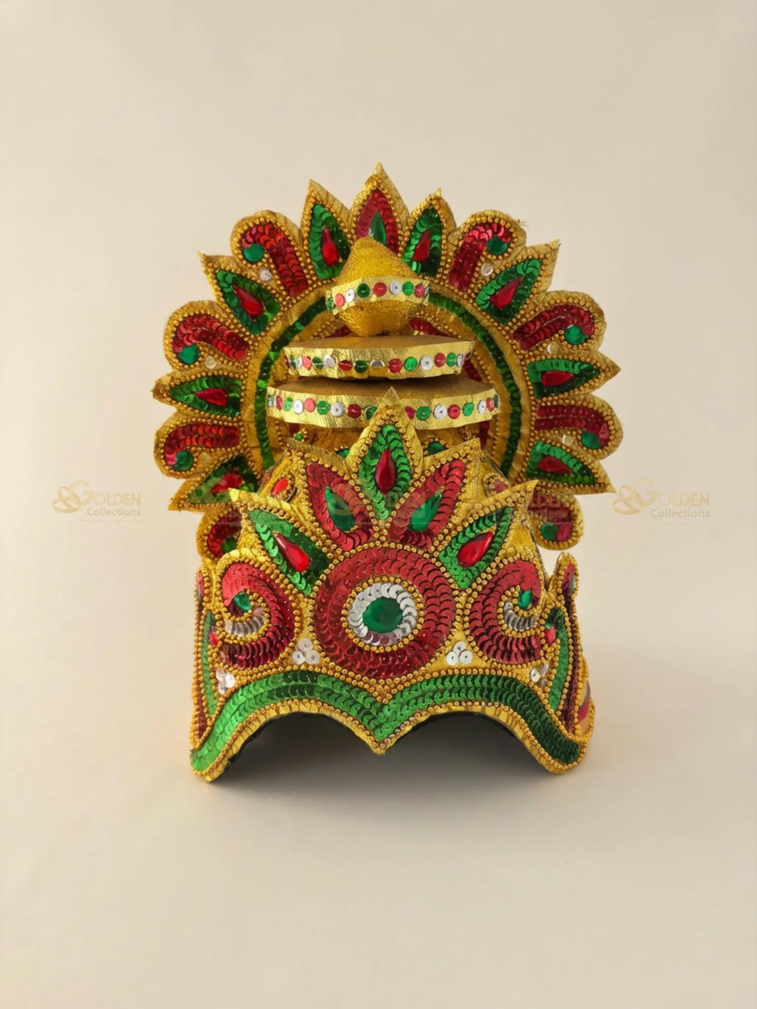 Bharatanatyam Lotus Drama Crown BDC-009 for Bharatanatyam and Kuchipudi dance