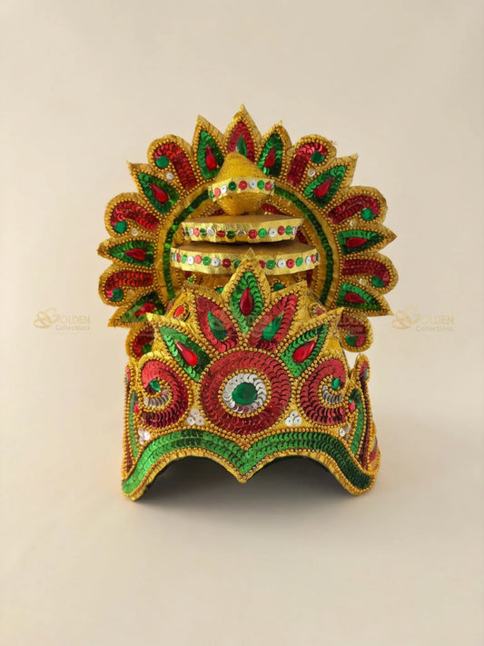 Bharatanatyam Lotus Drama Crown BDC-009 for Bharatanatyam and Kuchipudi dance