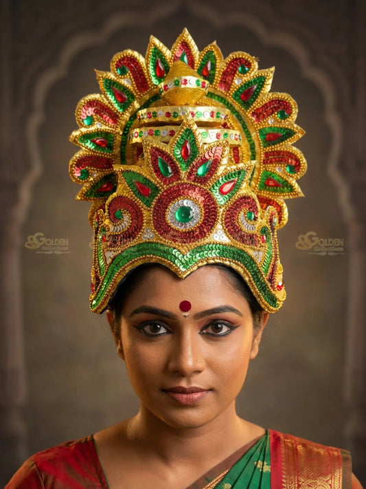 Lotus Bharatanatyam Drama Crown BDC9 drama dance crown image 2