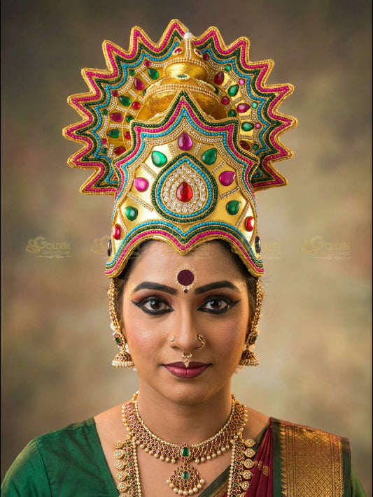 Bharatanatyam Drama Crown BDC23 drama dance crown image 2