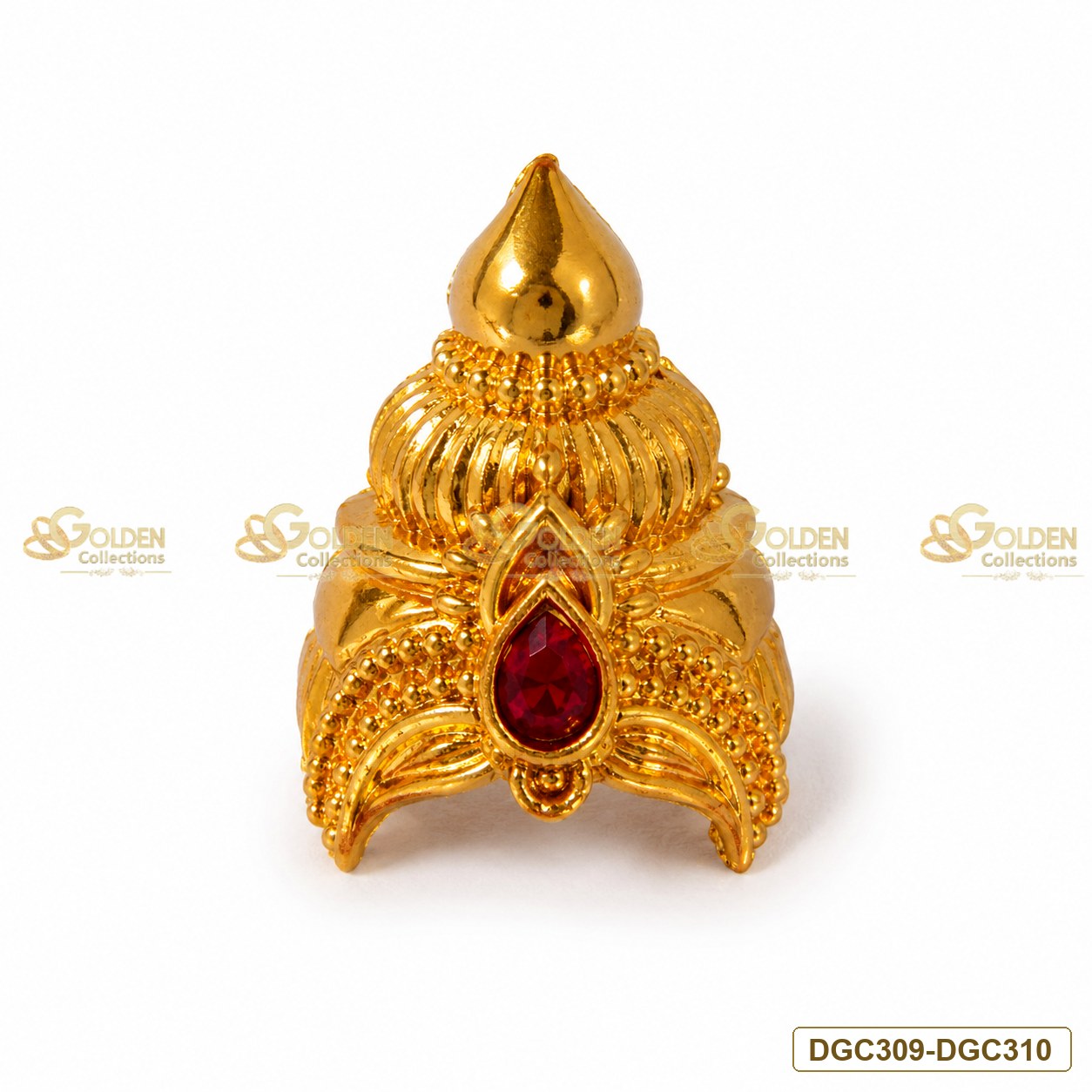 Small Deity Mini Jwala gold plated crown premium product image for DGC309 and DGC310