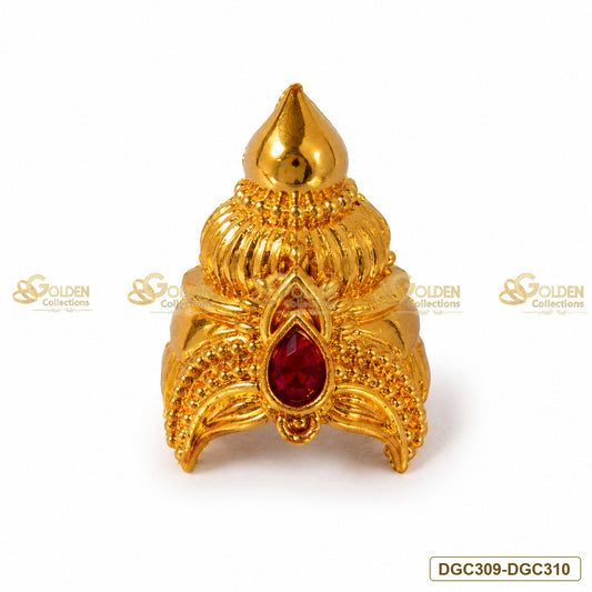 Small Deity Mini Jwala gold plated crown premium product image for DGC309 and DGC310
