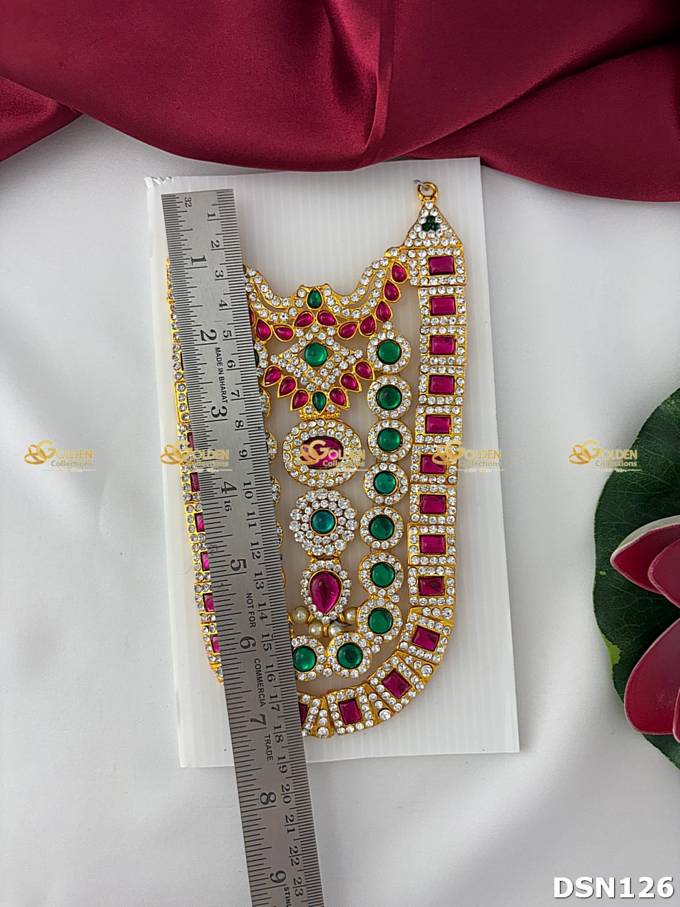 Golden Collections of Deity Stone Necklace -Goldencollections