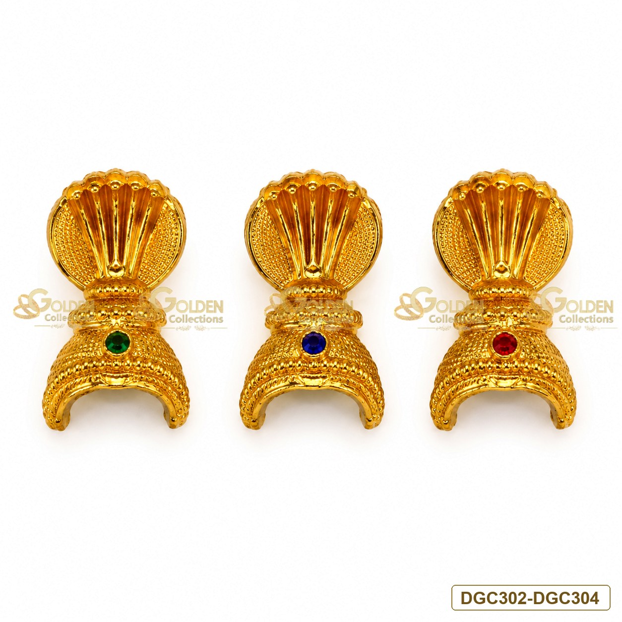Small Deity Shell Style gold plated crown color variants premium product image DGC302 to DGC304
