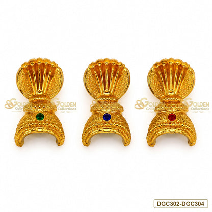 Small Deity Shell Style gold plated crown color variants premium product image DGC302 to DGC304