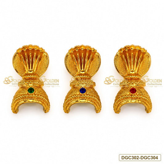Small Deity Shell Style gold plated crown color variants premium product image DGC302 to DGC304