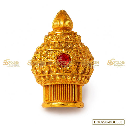 Small Deity Tall Mukut gold plated crown premium product image for DGC296 to DGC300