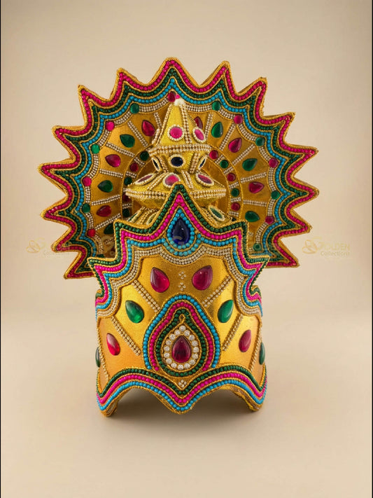 Bharatanatyam Temple Style Drama Crown BDC-025 for Bharatanatyam and Kuchipudi dance