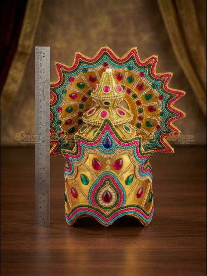Temple Style Bharatanatyam Drama Crown BDC25 drama dance crown image 3